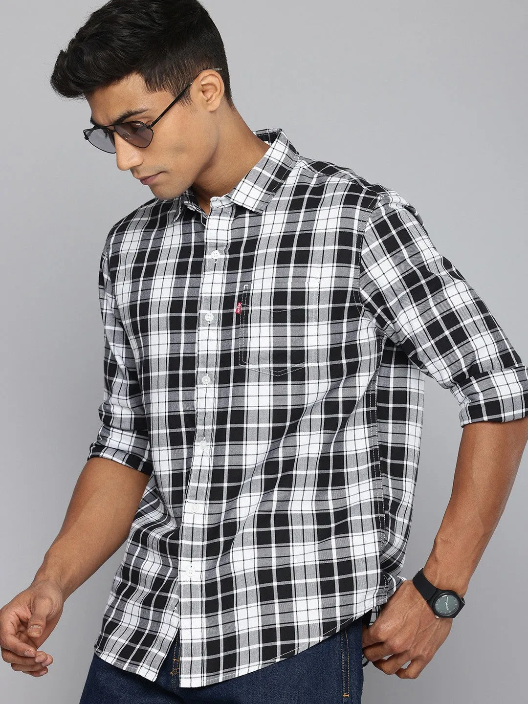 Men's Checkered Slim Fit Shirt
