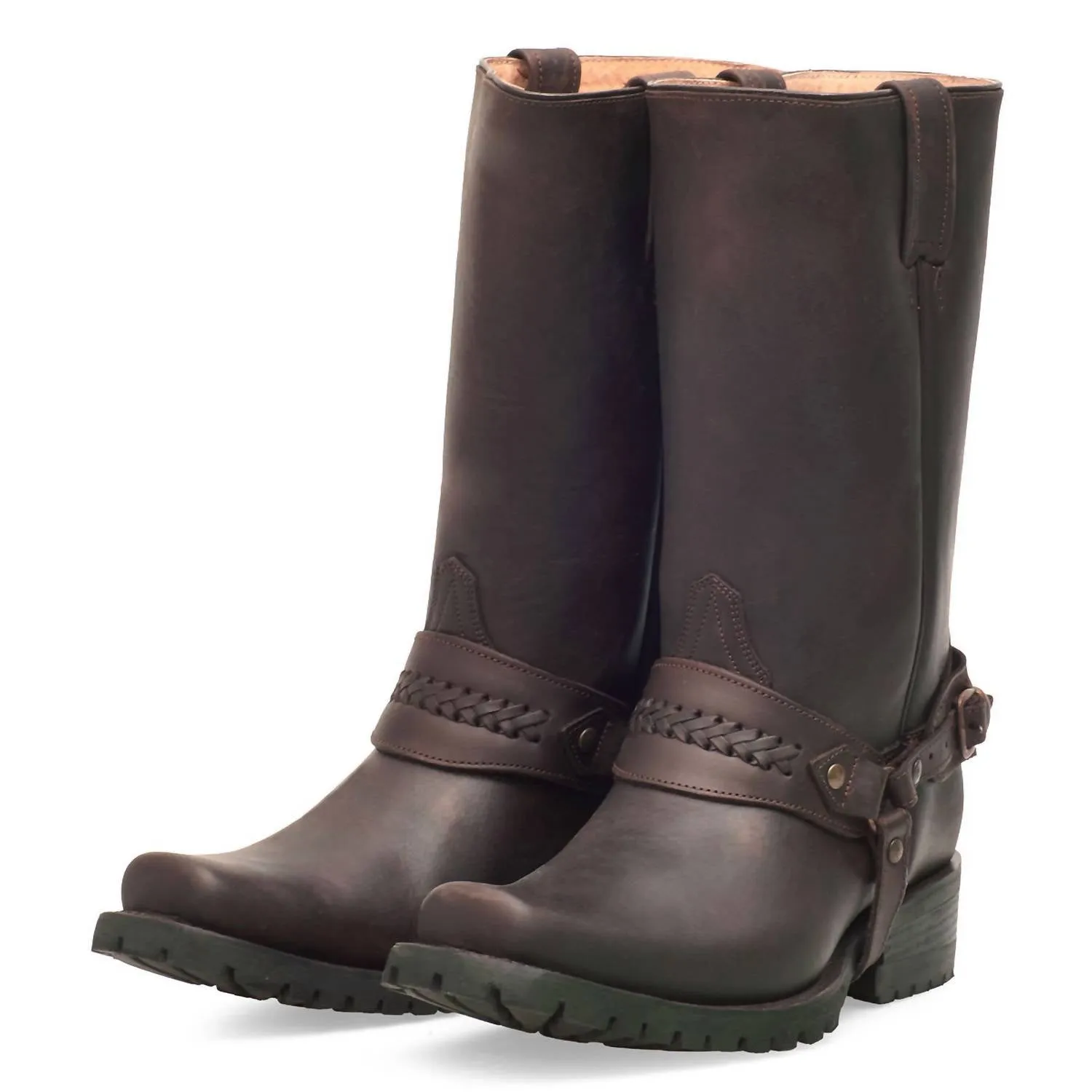 Men's Cowboy Premium Leather Boots In Brown