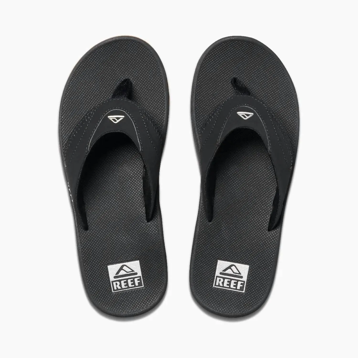 Men's Fanning Flip Flops In Black/silver