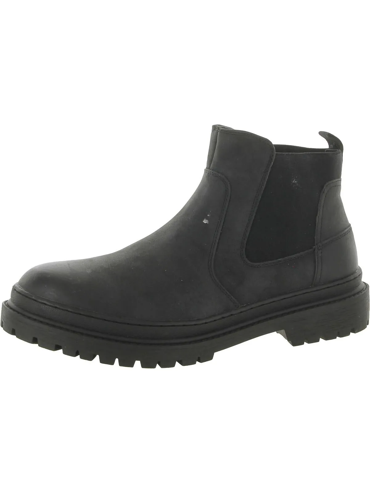 Mens Faux Leather Chelsea Boots