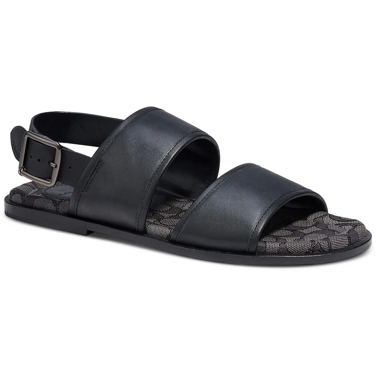Mens Faux Leather Slingback Sport Sandals