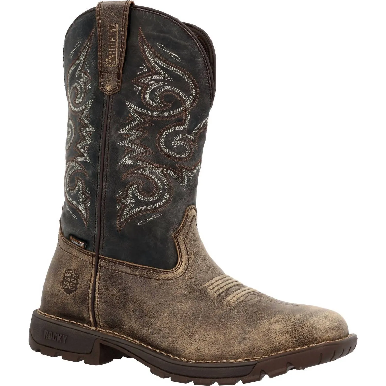 Men's Legacy 32 Waterproof Pull-On Boot - Medium Width In Brown/gray