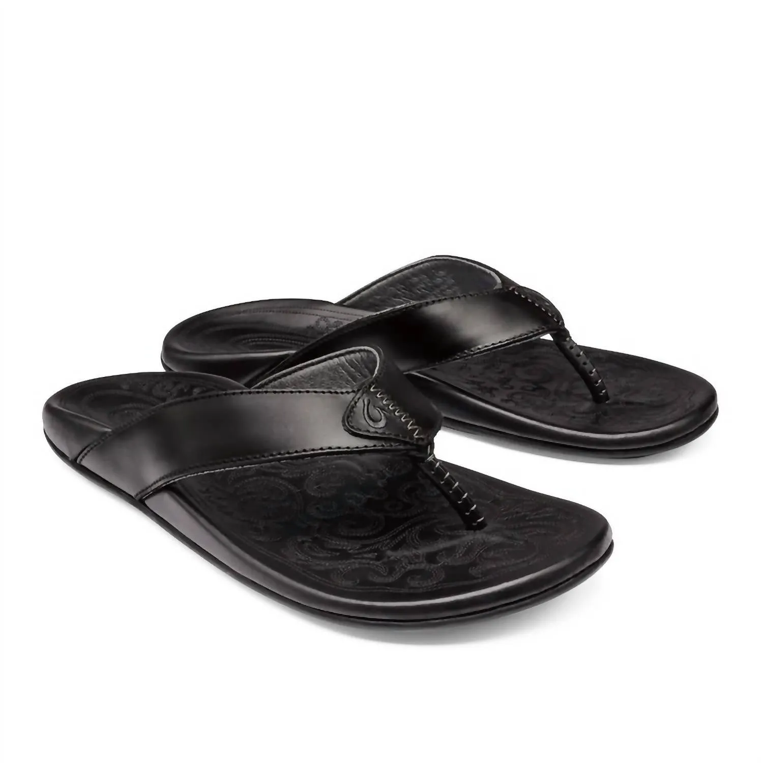 Men's Mekila Leather Sandals In Black/black
