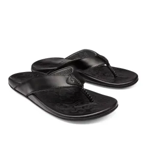 Men's Mekila Leather Sandals In Black/black