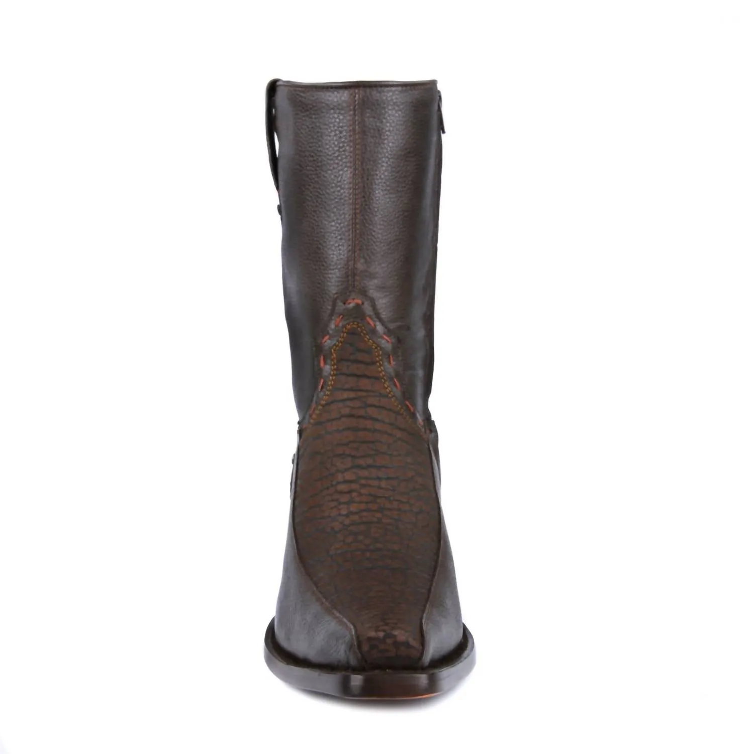 Men's Premium Leather Western Boots In Brown