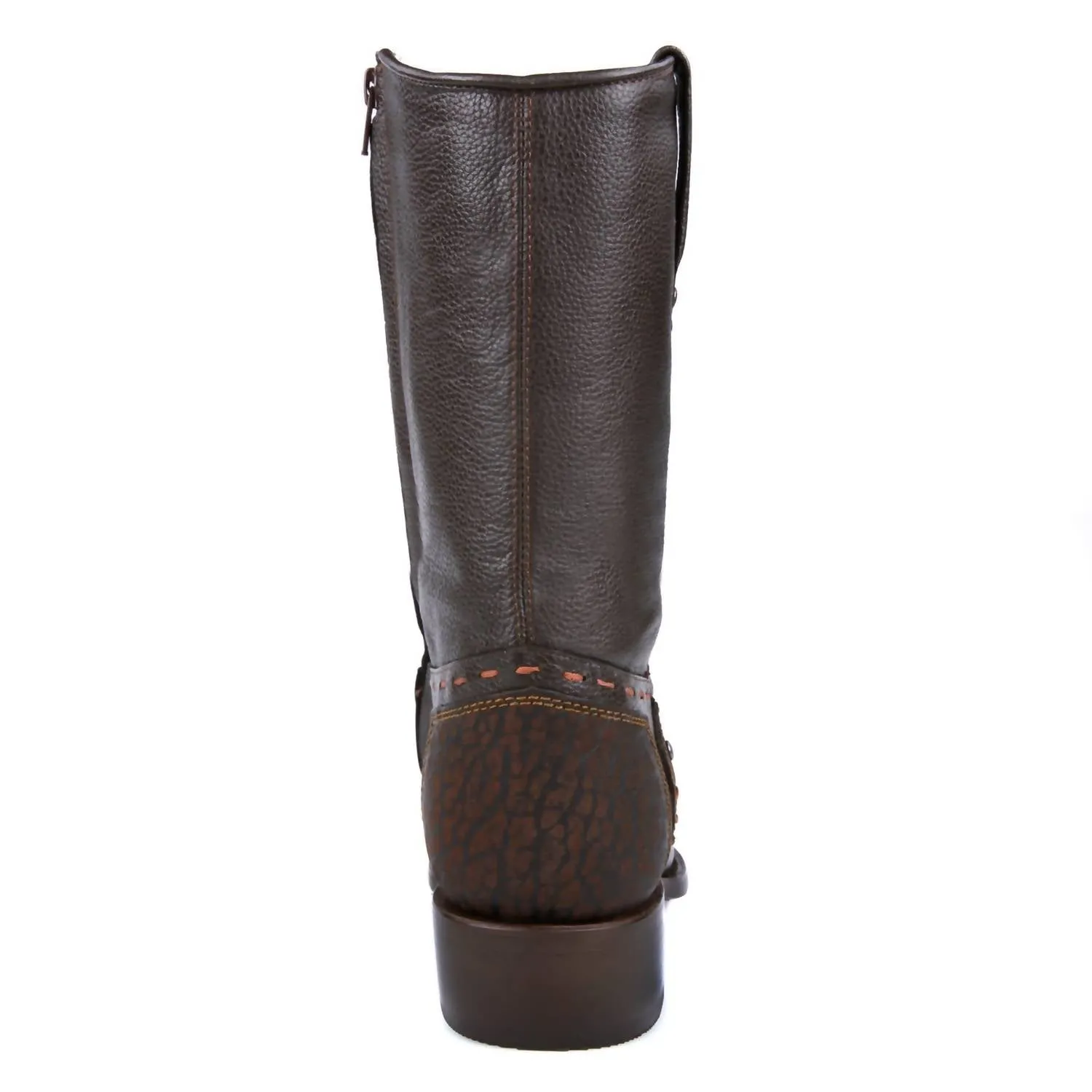 Men's Premium Leather Western Boots In Brown