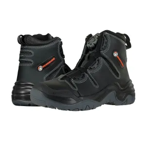 Men's Steel Toe Work Boots 6" and Oil and Slip Resistant and EH Rated and BOA Fit System Fast Release
