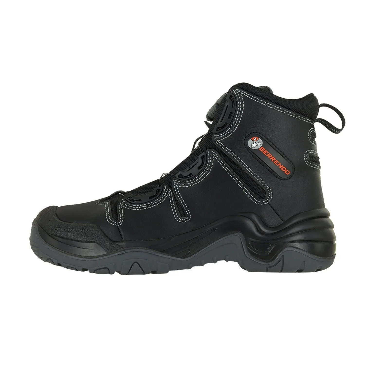Men's Steel Toe Work Boots 6" and Oil and Slip Resistant and EH Rated and BOA Fit System Fast Release