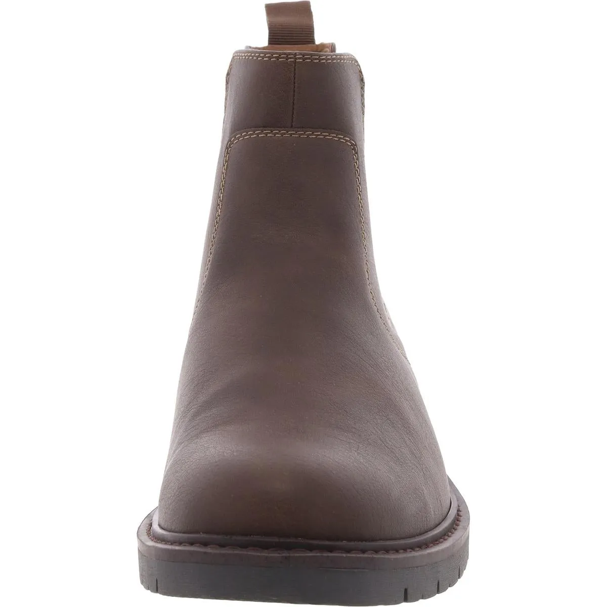 Mens Stretch Faux Leather Chelsea Boots