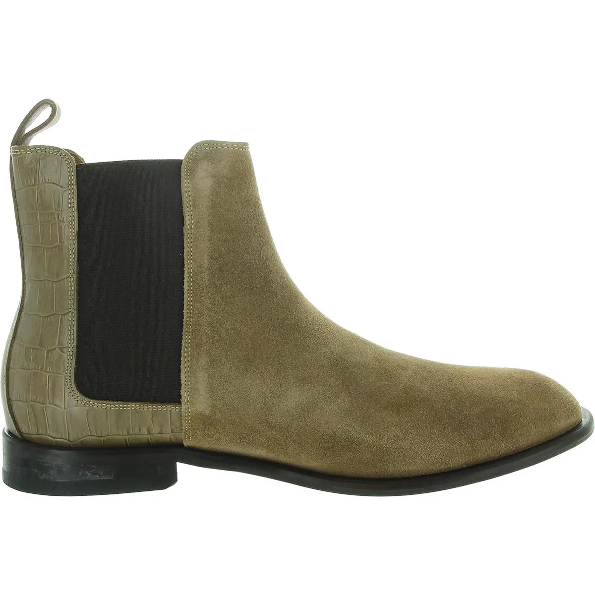 Mens Stretch Suede Chelsea Boots