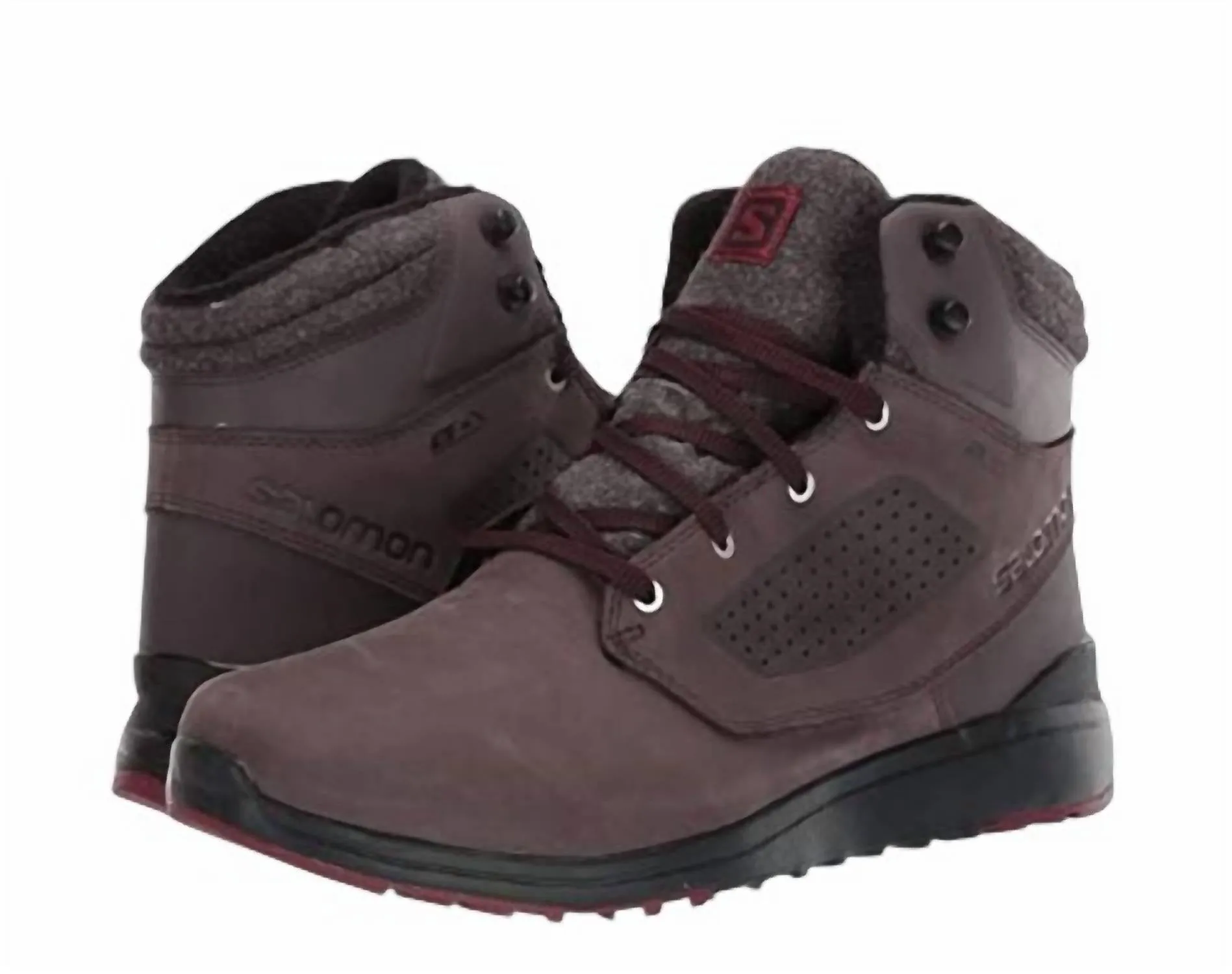 Men��S Utility Winter Waterproof Hiking Boots In Shale/black/syrah
