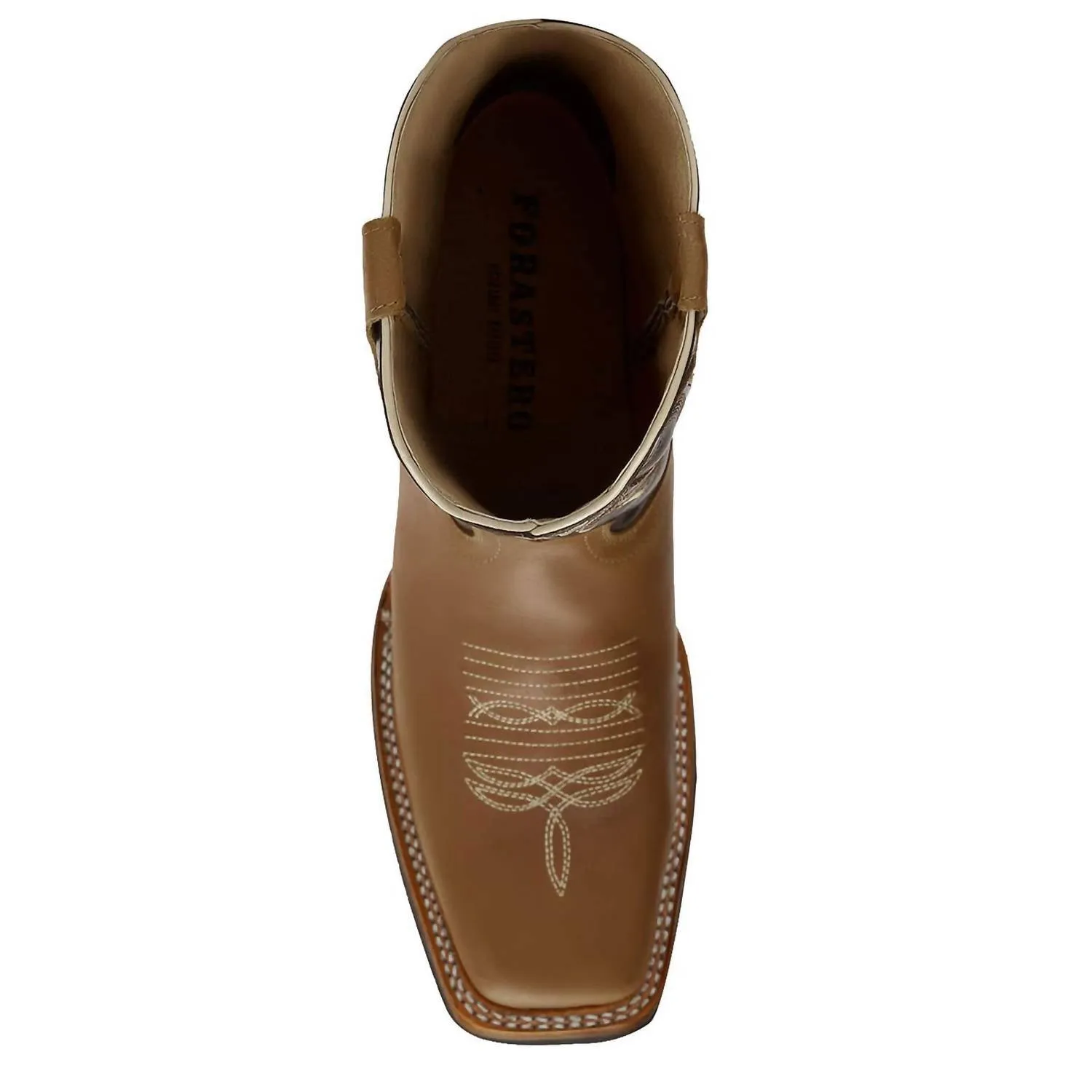 Men's Western Cowboy Leather Boots In Brown