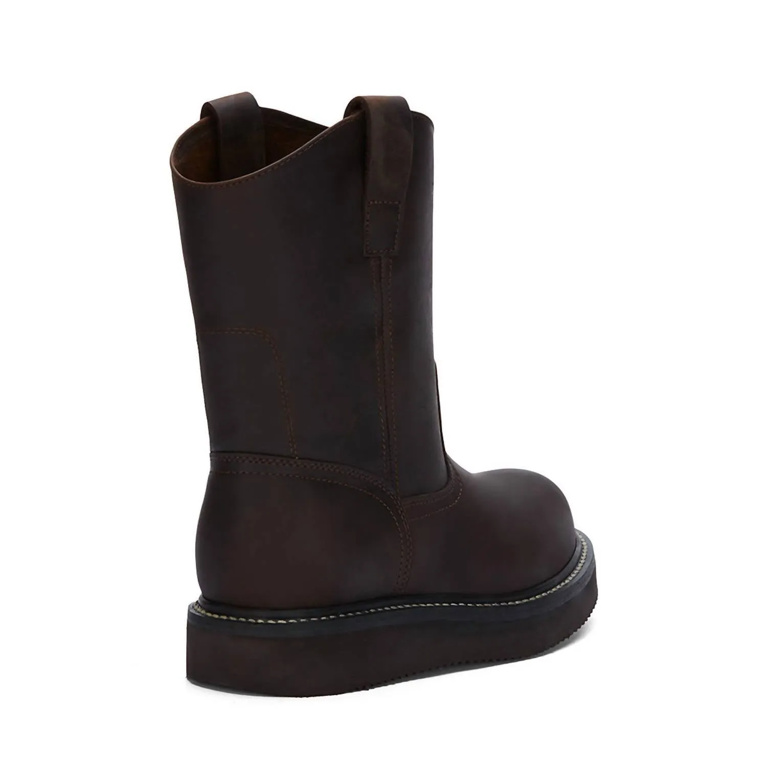Men's Work Leather Boots In Brown