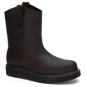 Men's Work Leather Boots In Brown