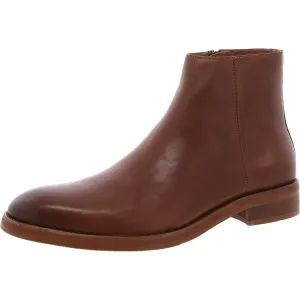 Mens Zipper Leather Chukka Boots