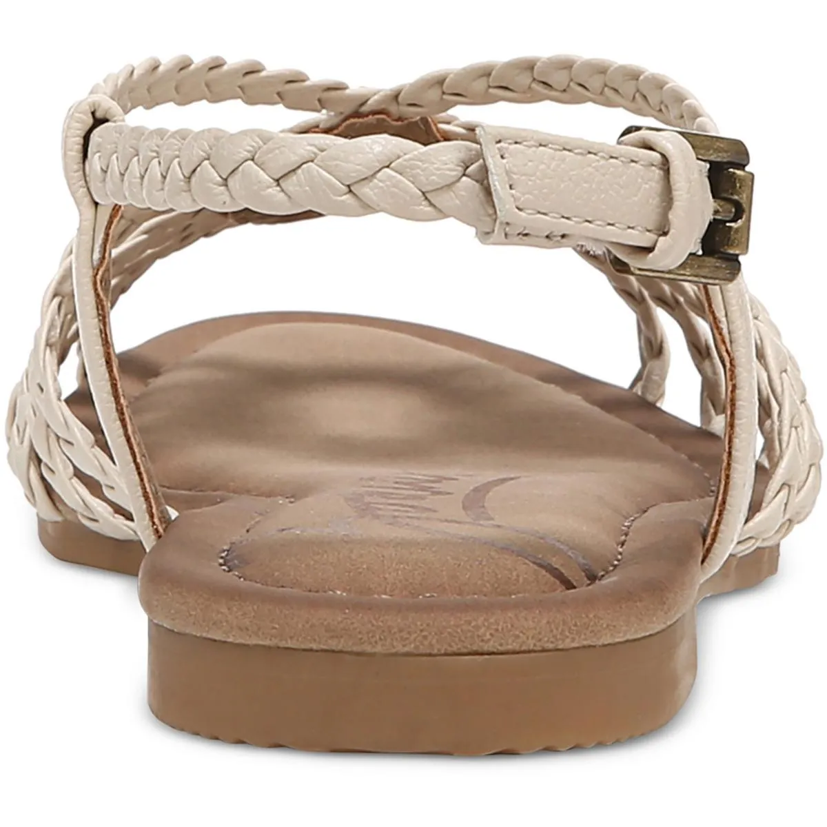 Misha Womens Faux Leather Braided Slingback Sandals