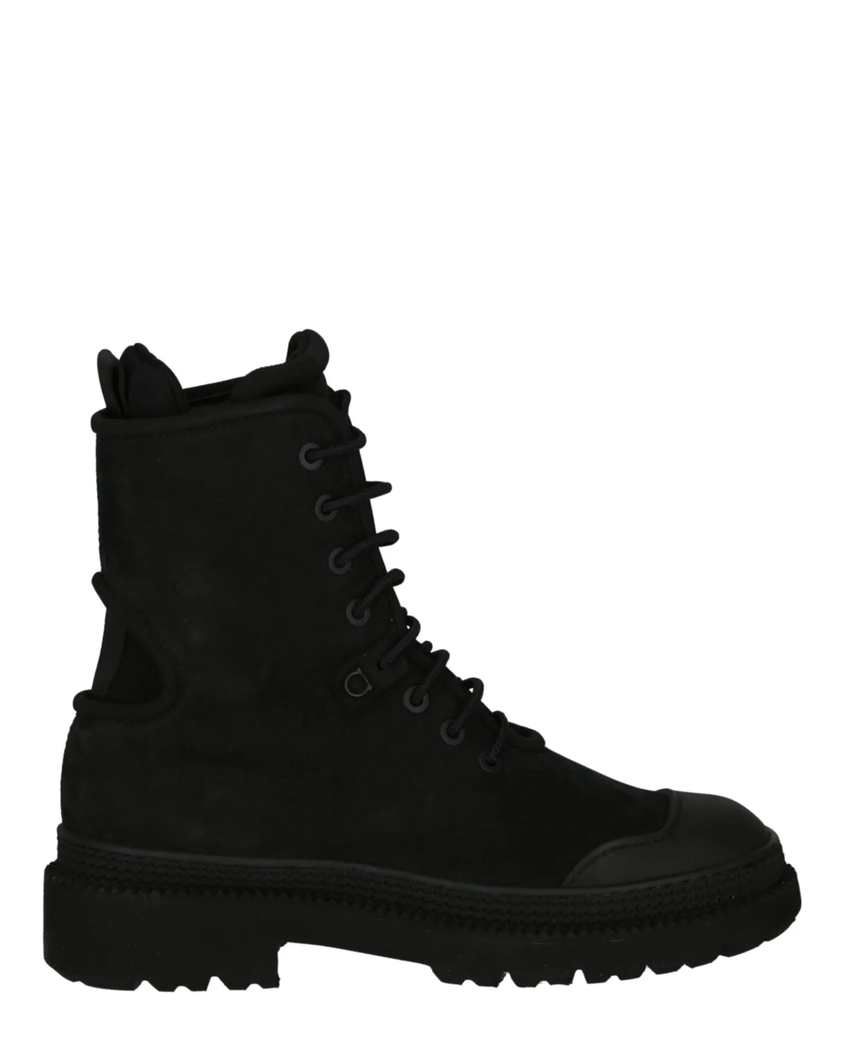 Mixed Media Combat Boots