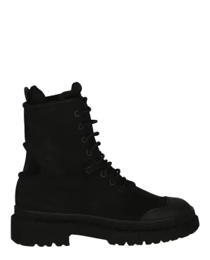 Mixed Media Combat Boots