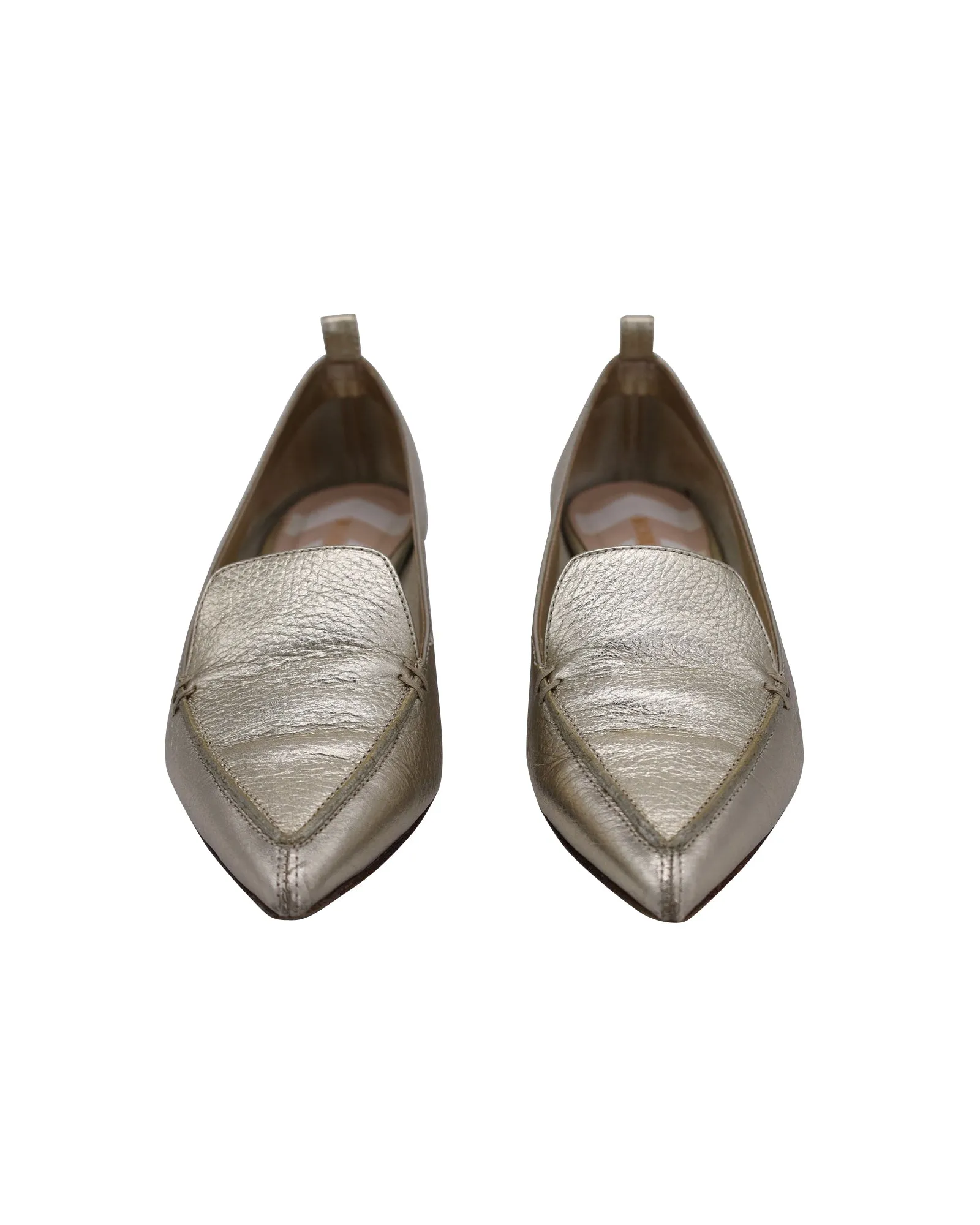 Nicholas Kirkwood Beya Metallic Loafers in Gold Leather