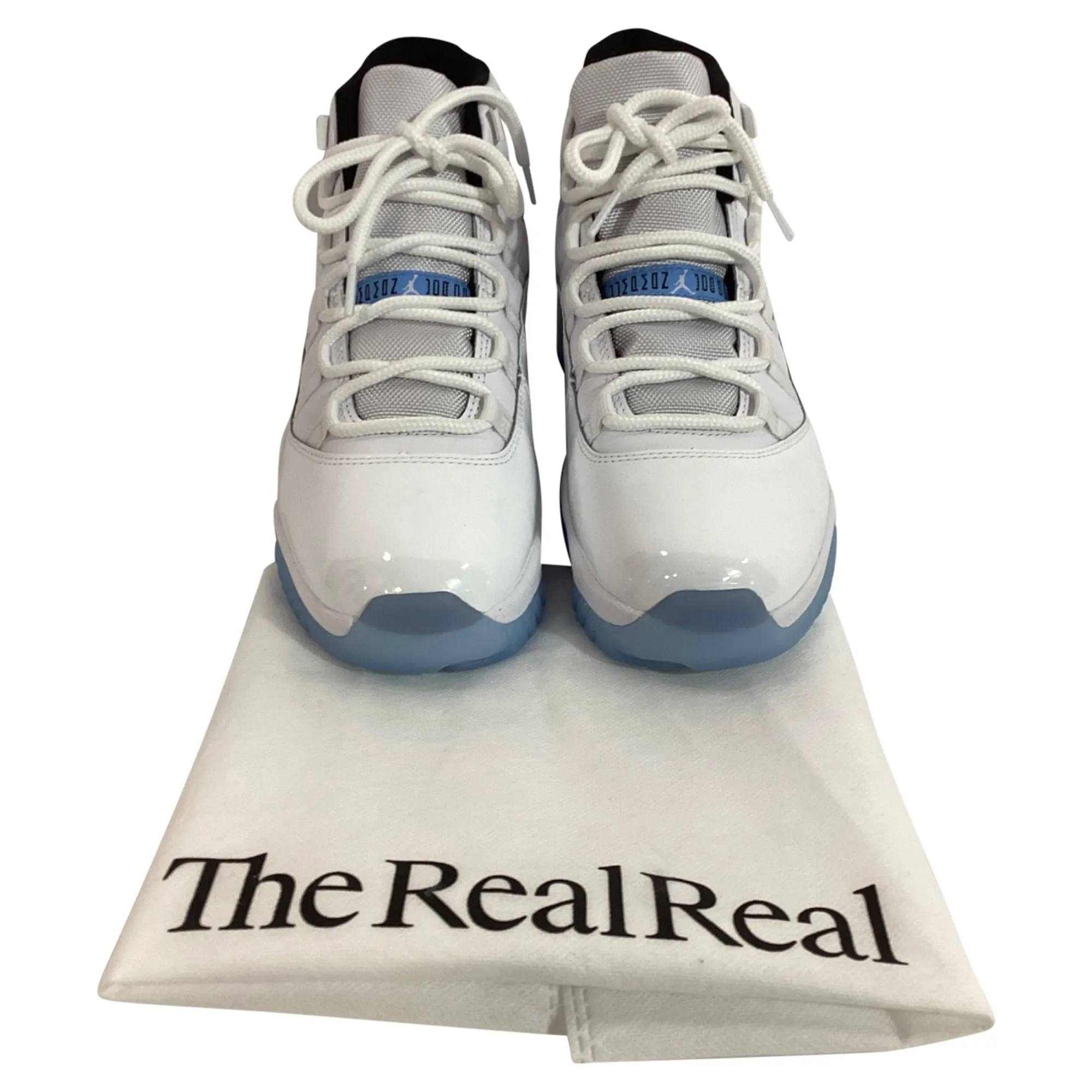 Nike Air Jordan 11 High-Top Sneakers in White Leather