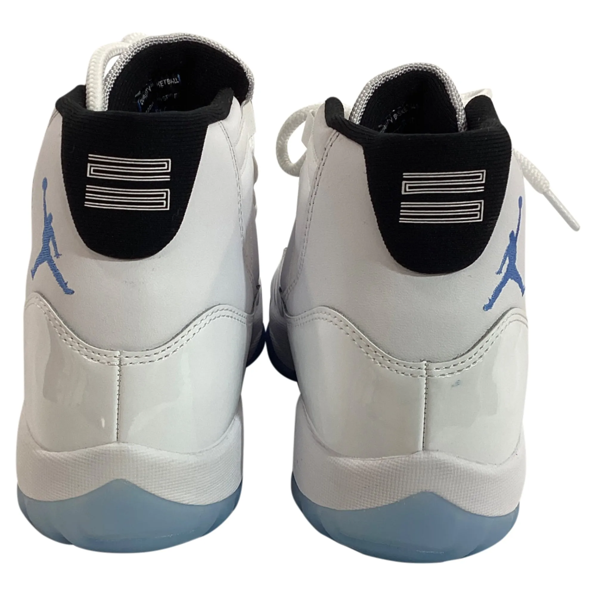 Nike Air Jordan 11 High-Top Sneakers in White Leather