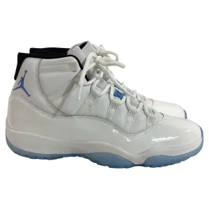 Nike Air Jordan 11 High-Top Sneakers in White Leather