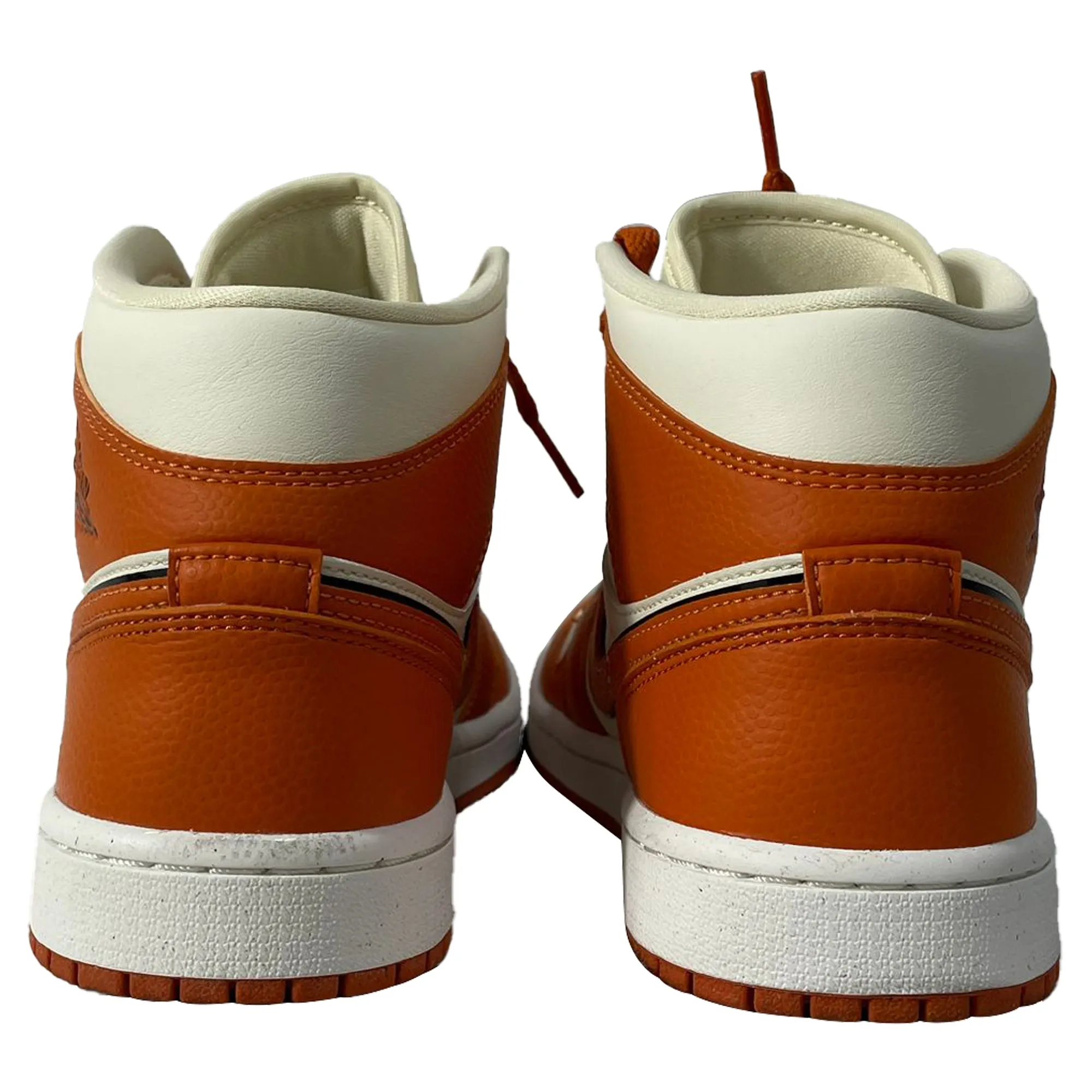 Nike Jordan 1 Mid SE Sport Spice Sneakers in Orange Leather