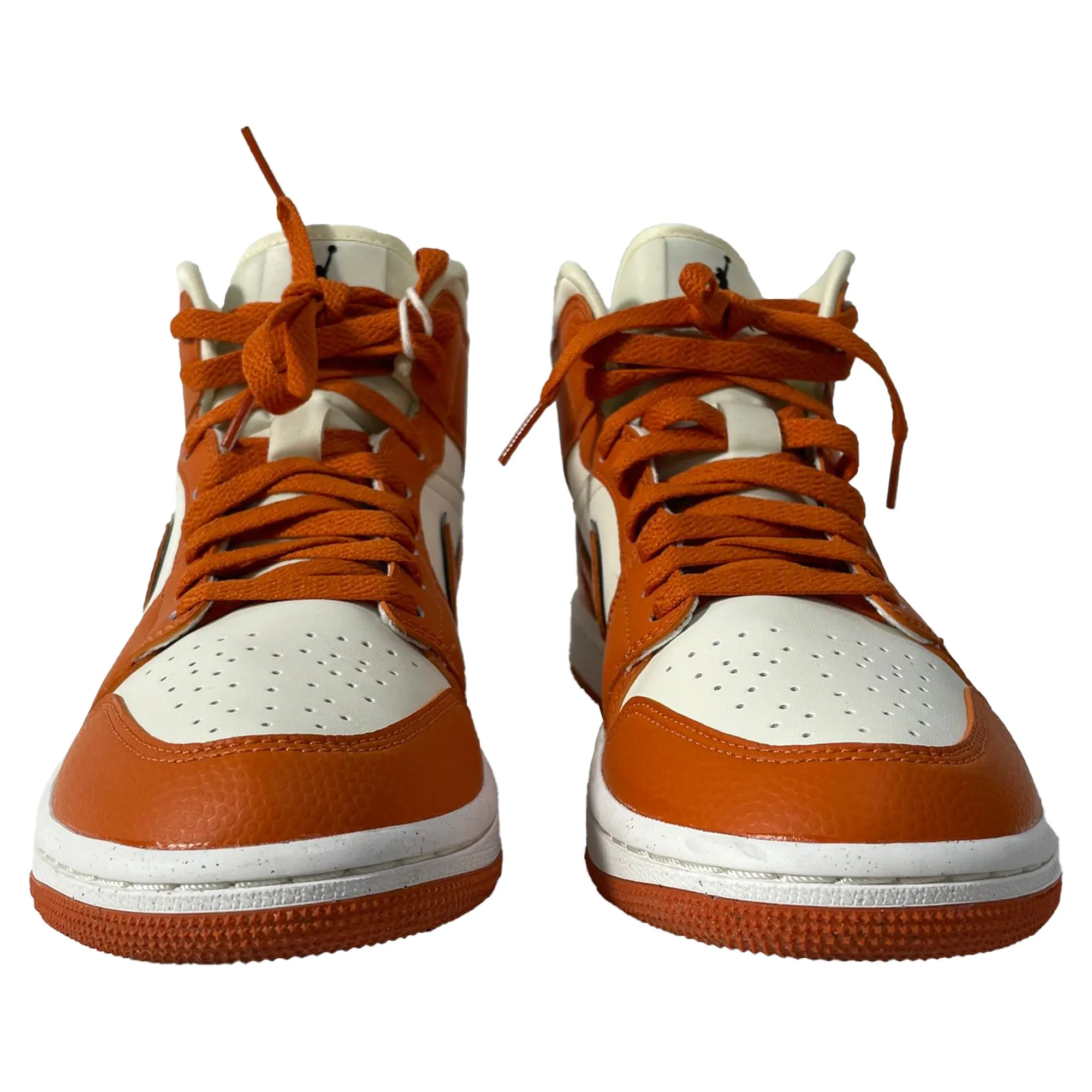 Nike Jordan 1 Mid SE Sport Spice Sneakers in Orange Leather