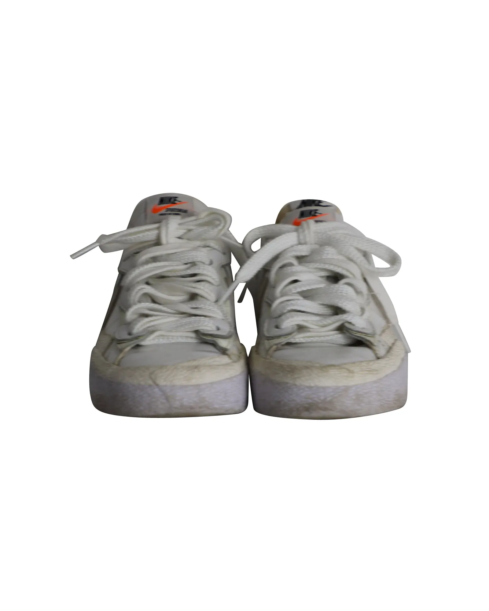 Nike x Sacai Blazer Low Sneakers in White Patent Leather