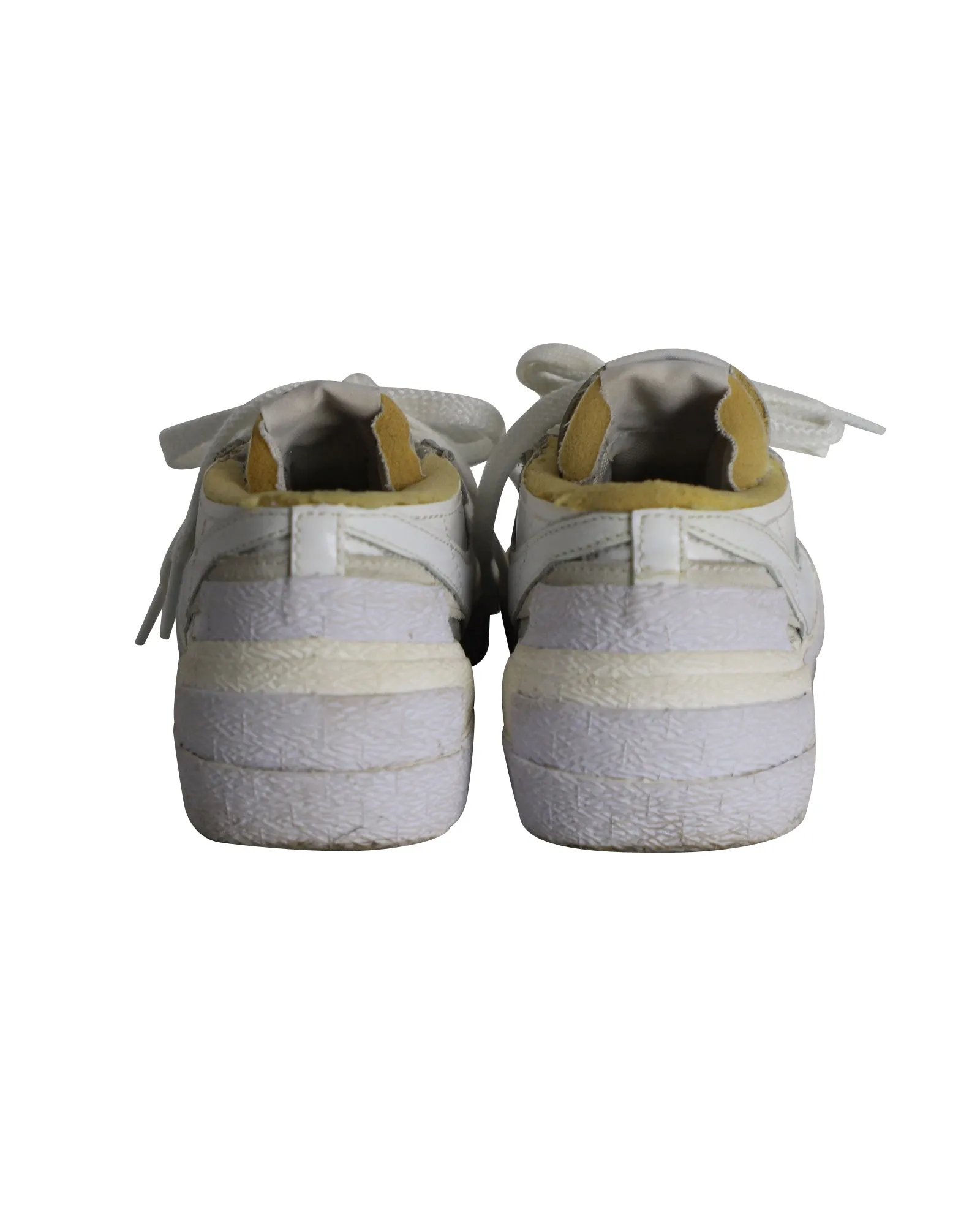 Nike x Sacai Blazer Low Sneakers in White Patent Leather