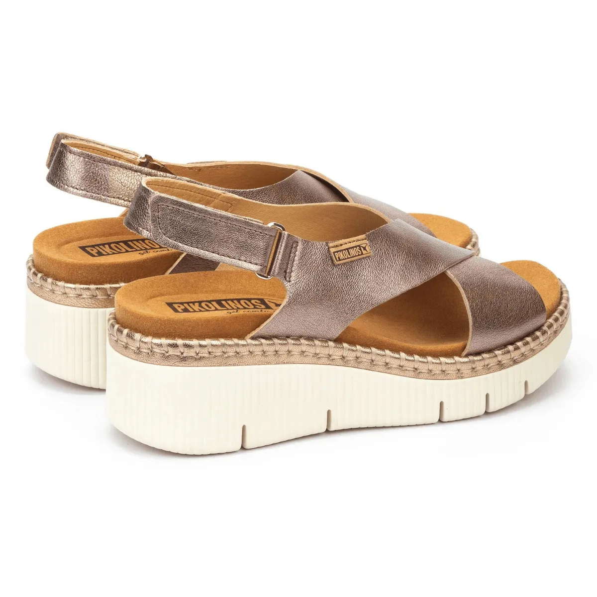 Pikolinos Women's Gomera Stone Metallic Leather