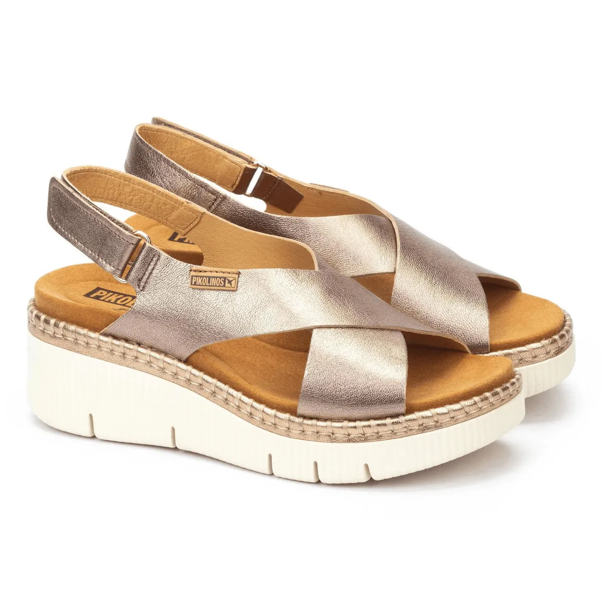 Pikolinos Women's Gomera Stone Metallic Leather