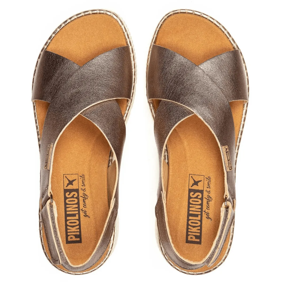 Pikolinos Women's Gomera Stone Metallic Leather