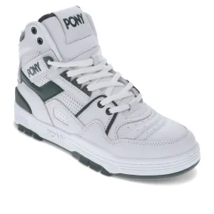 PONY Mens M100 Genuine Leather Premium Hightop Lace Up Athletic Sneaker Shoe
