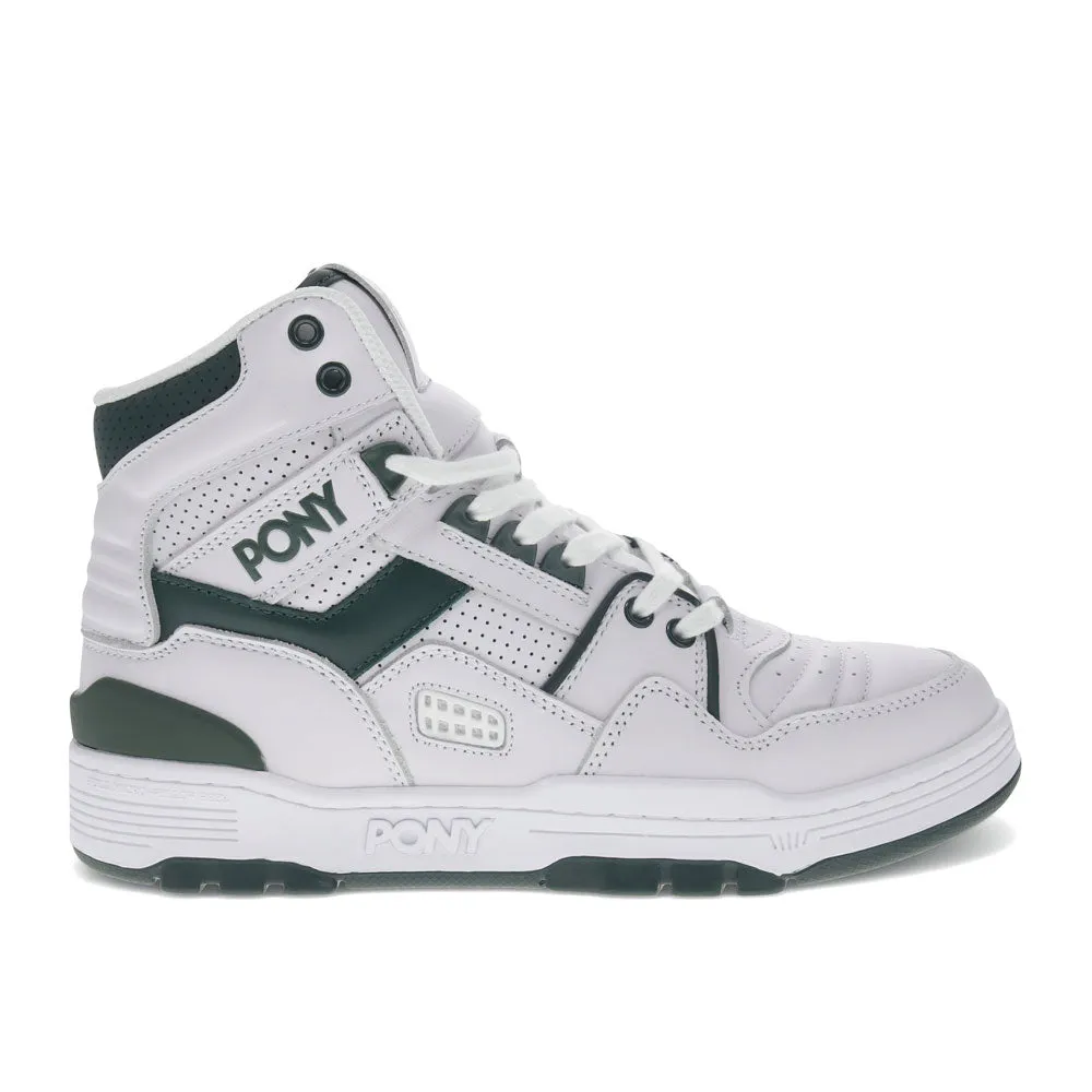PONY Mens M100 Genuine Leather Premium Hightop Lace Up Athletic Sneaker Shoe
