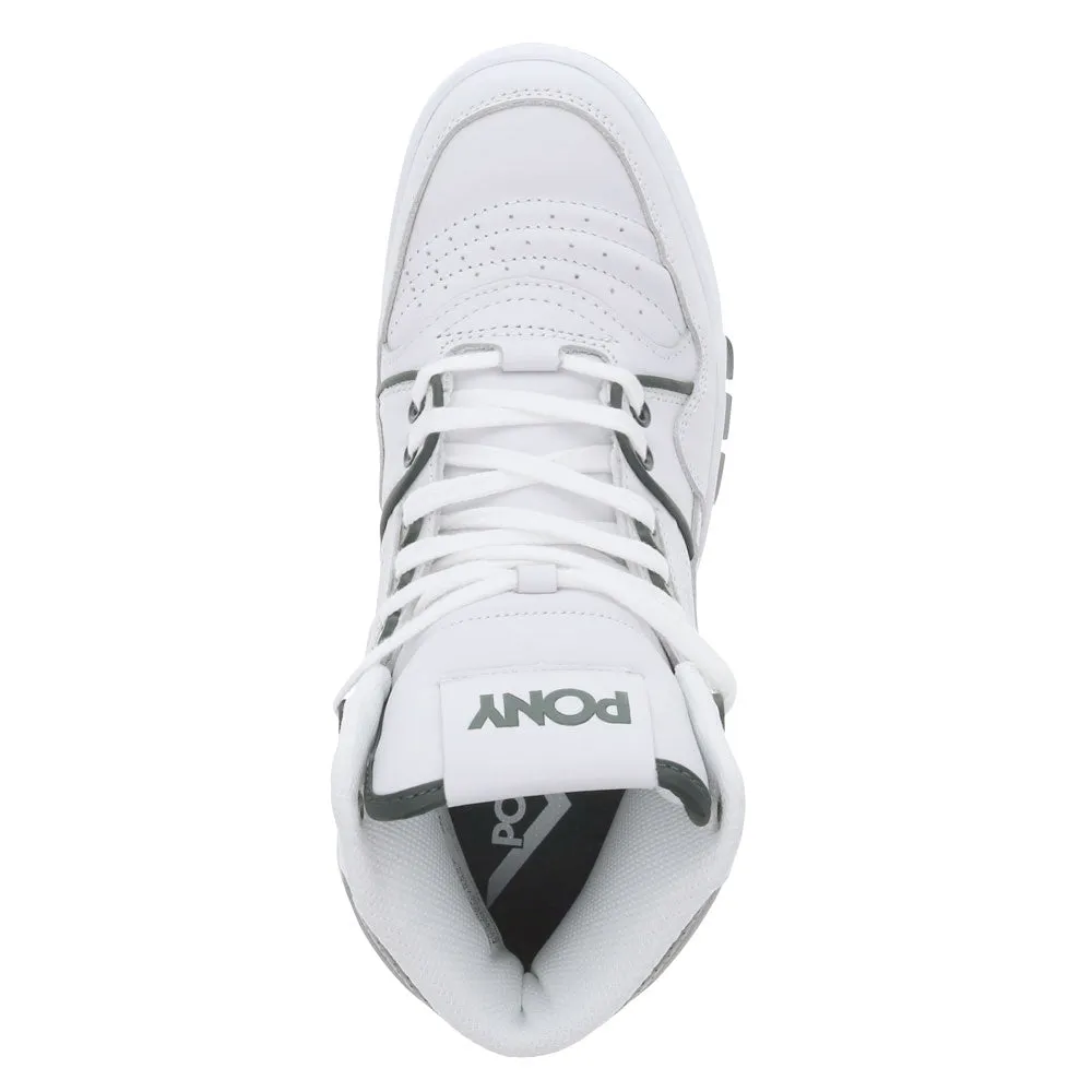 PONY Mens M100 Genuine Leather Premium Hightop Lace Up Athletic Sneaker Shoe