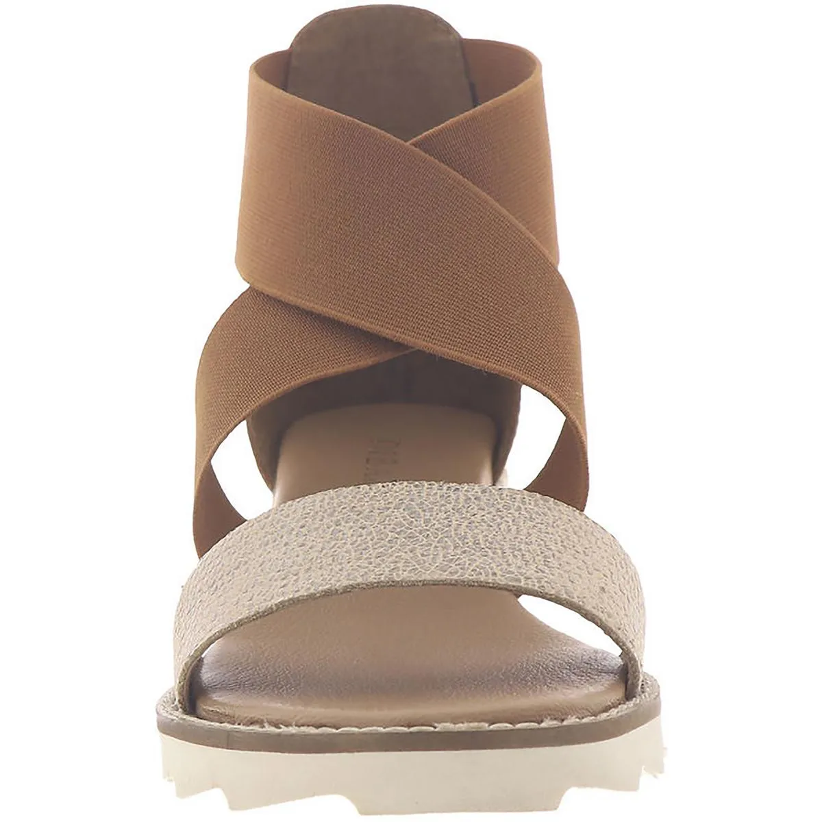 Qwi Ver Womens Leather Slip On Strappy Sandals