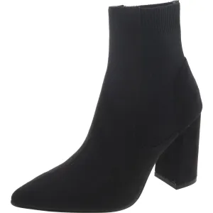 Reesa Womens Faux Suede Stretch Ankle Boots