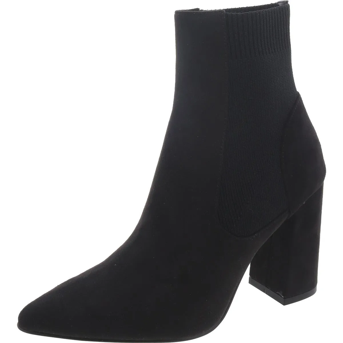 Reesa Womens Faux Suede Stretch Ankle Boots