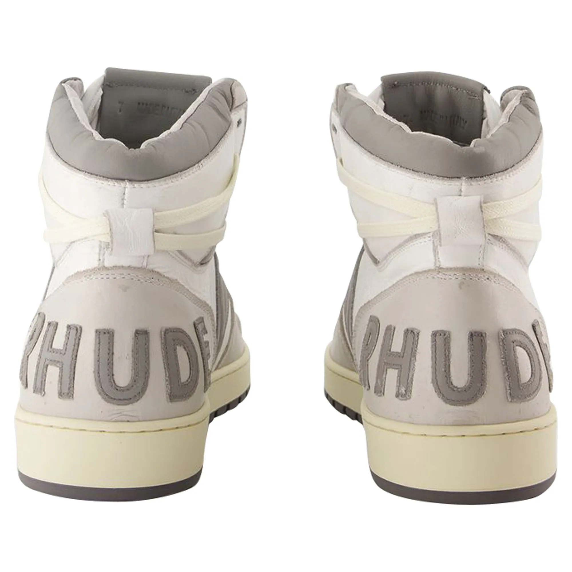 Rhecess Hi Sneakers - Rhude - Leather - White/Grey