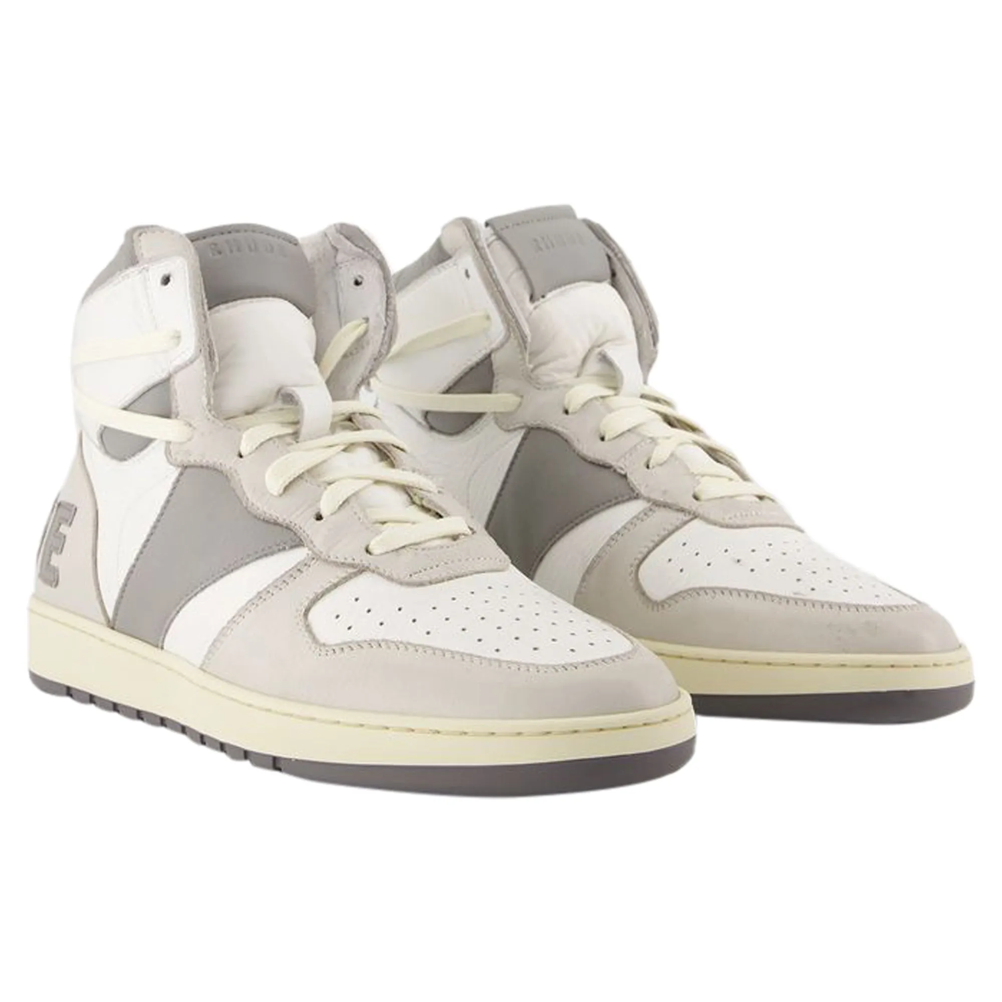 Rhecess Hi Sneakers - Rhude - Leather - White/Grey