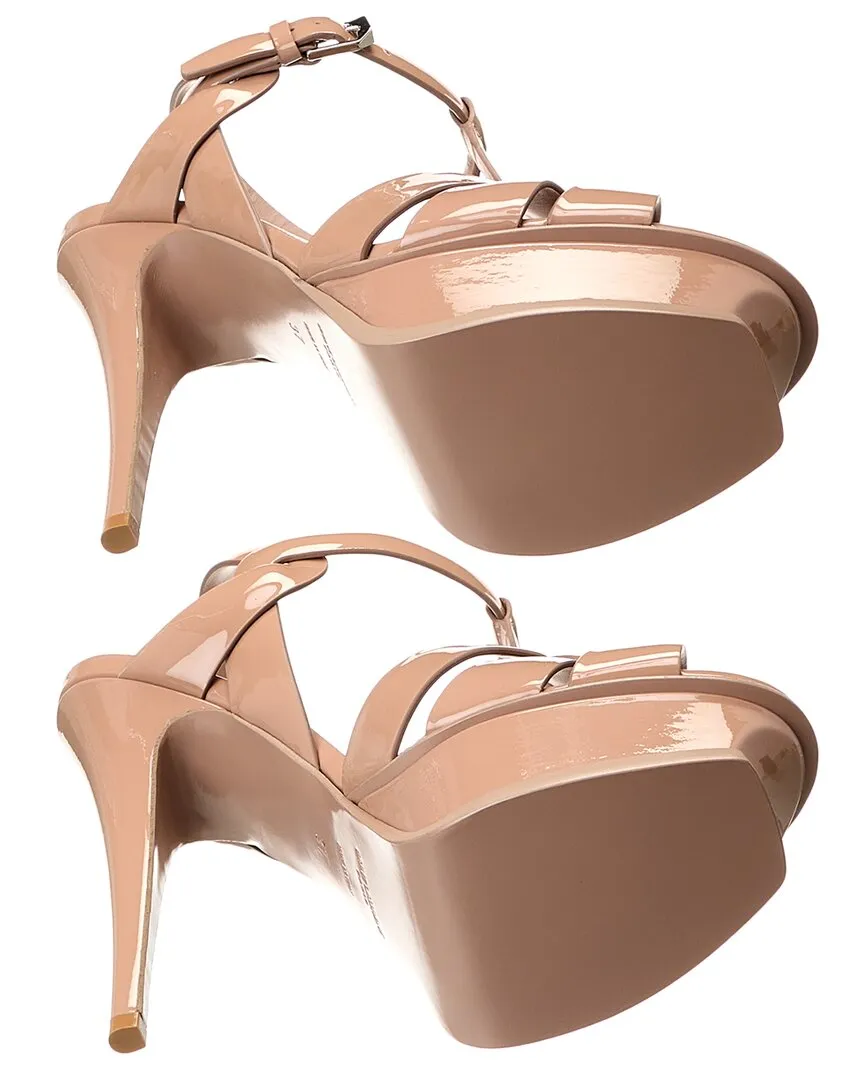 Saint Laurent Tribute 105 Patent Platform Sandal