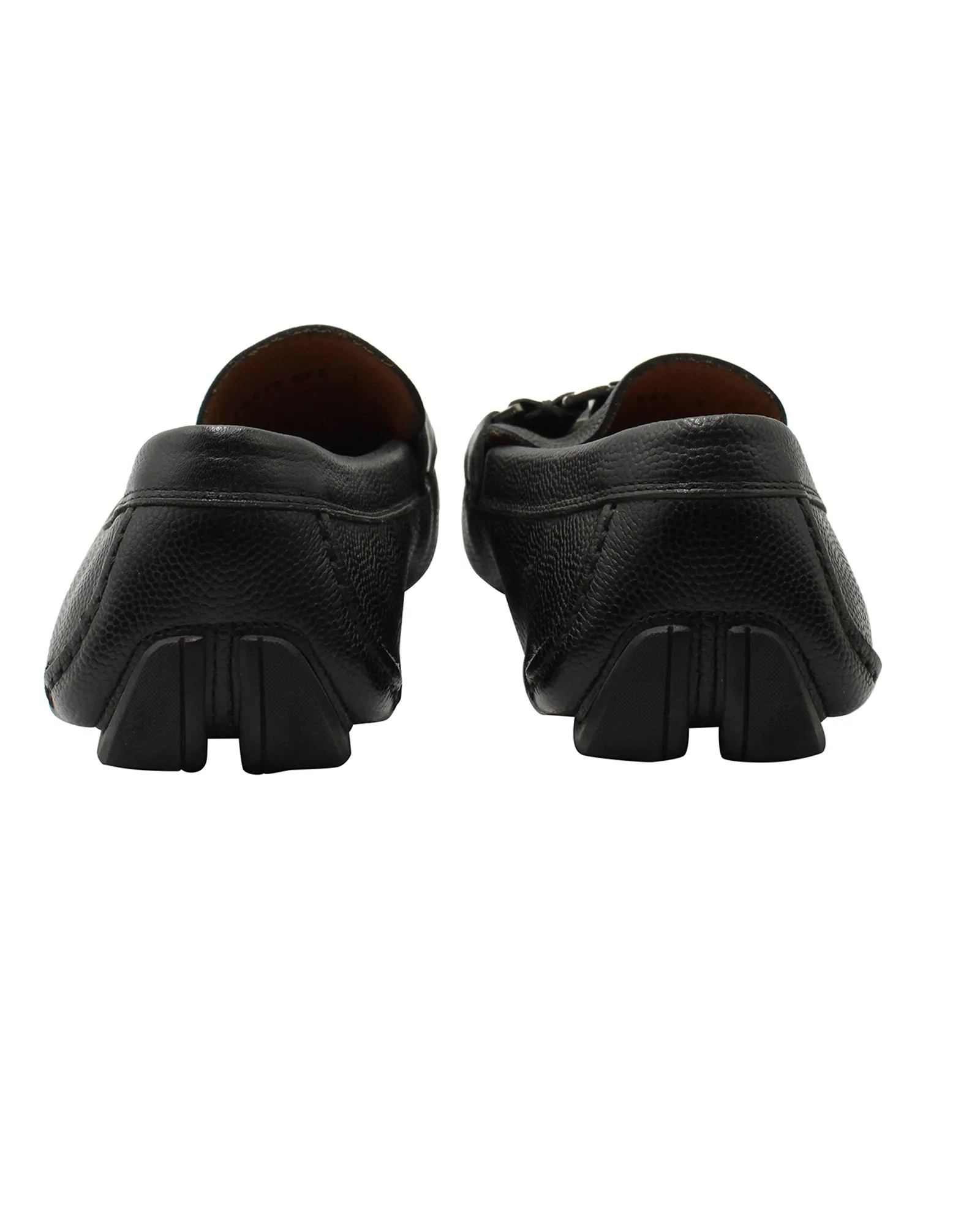Salvatore Ferragamo Slip-On Loafers in Black Leather