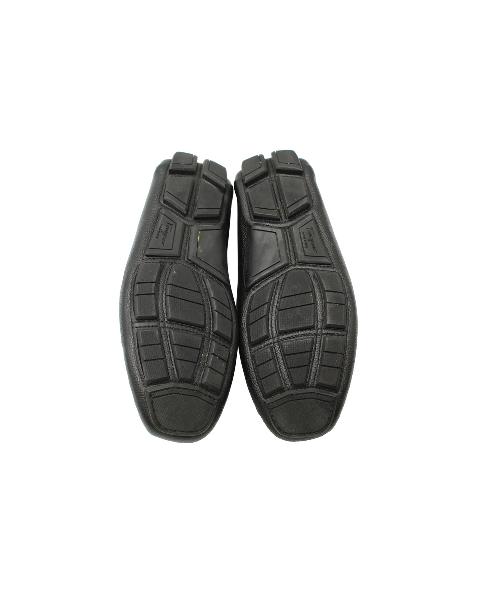 Salvatore Ferragamo Slip-On Loafers in Black Leather