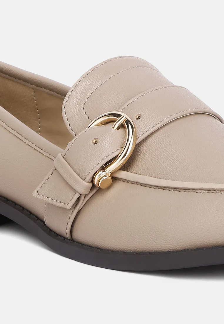 sheboss buckle detail loafers