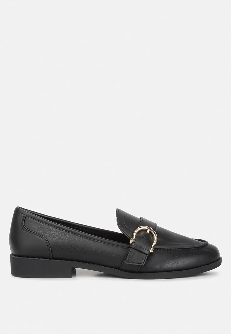 sheboss buckle detail loafers