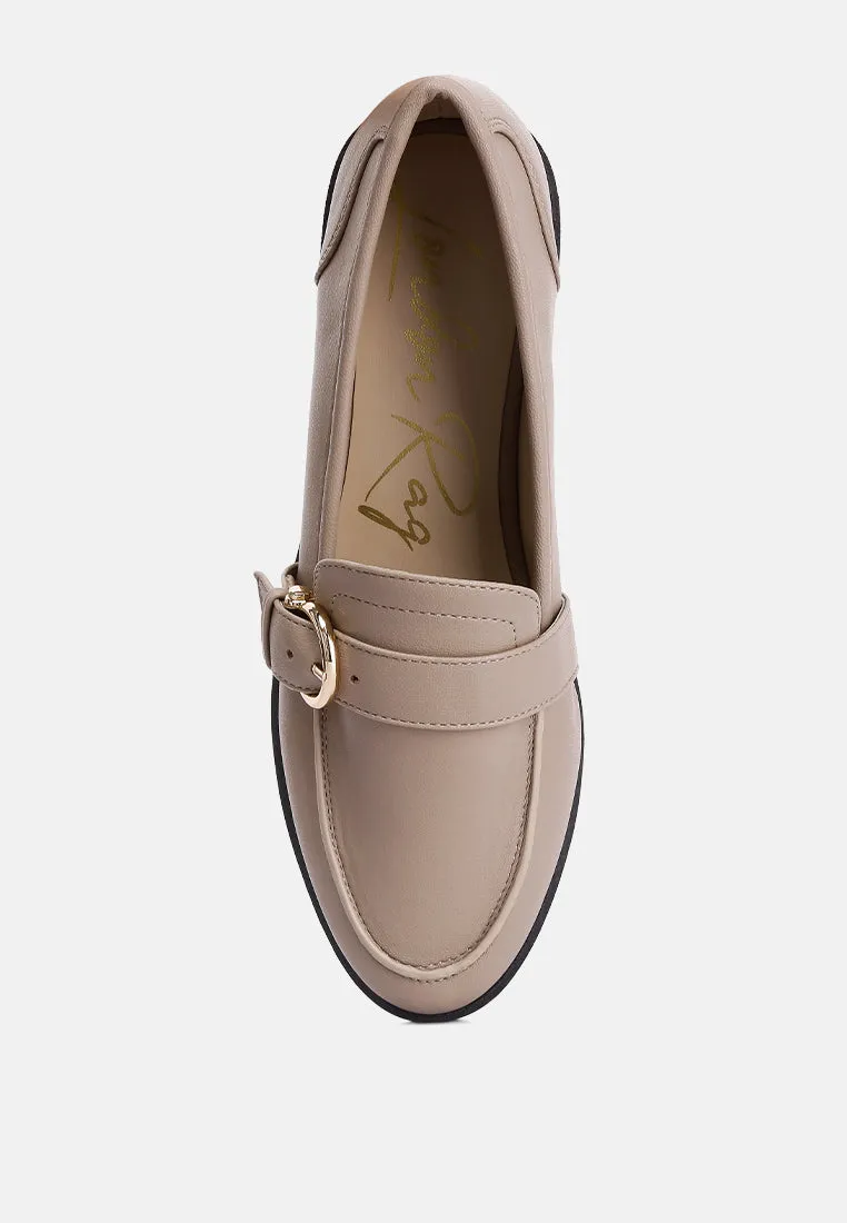 sheboss buckle detail loafers