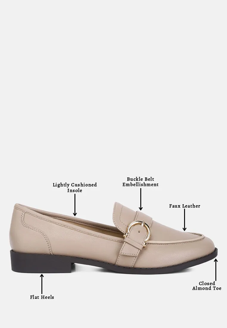 sheboss buckle detail loafers