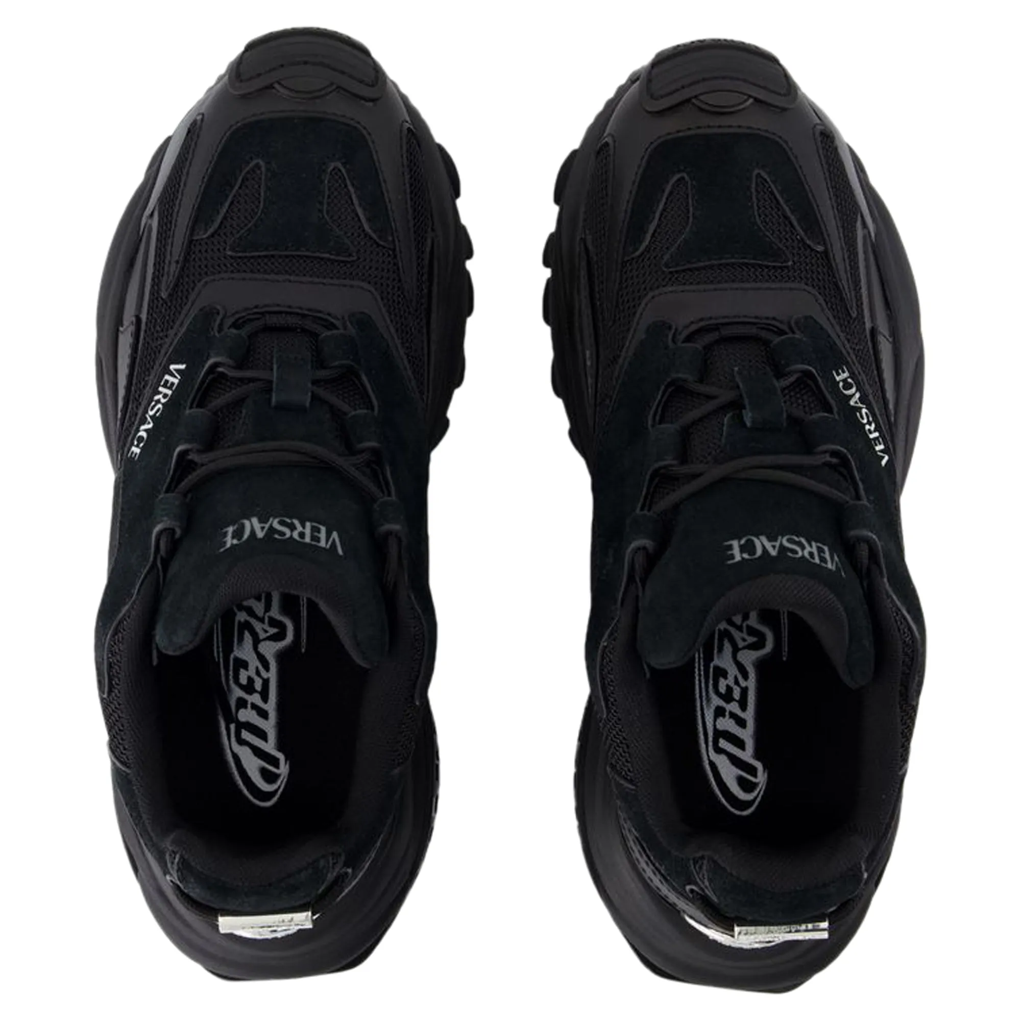 Sneakers - Versace - Leather - Black