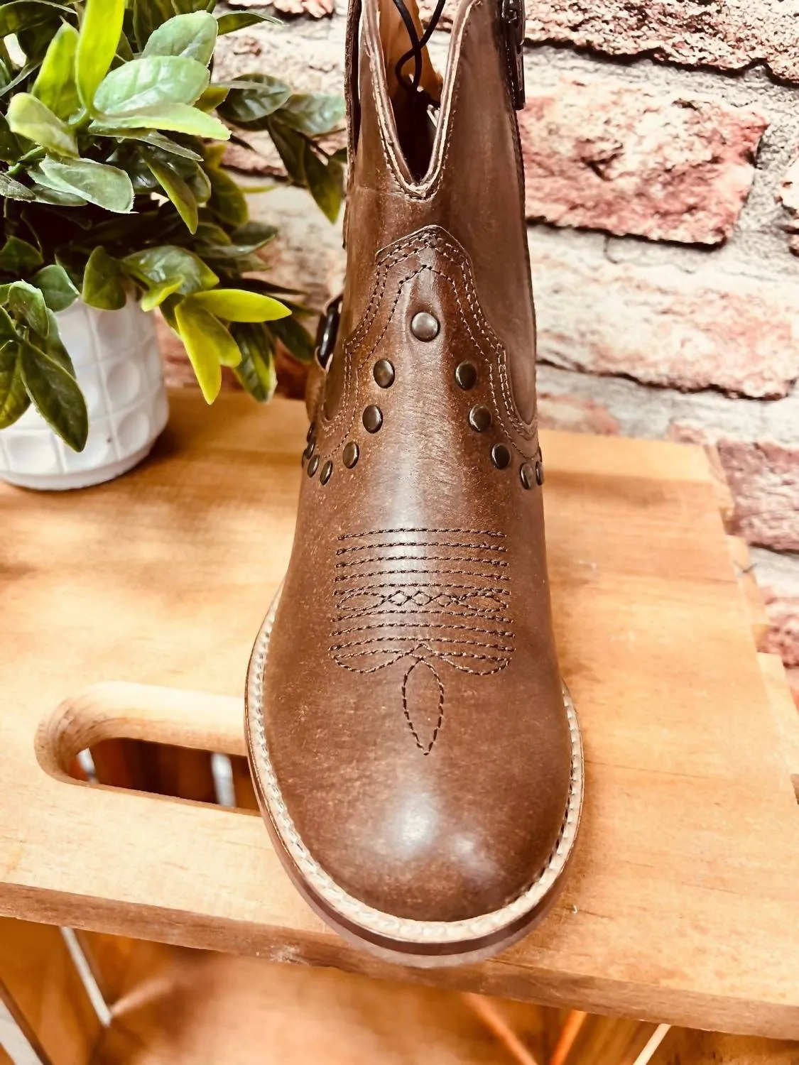 Soul Searcher Bootie In Brown Leather